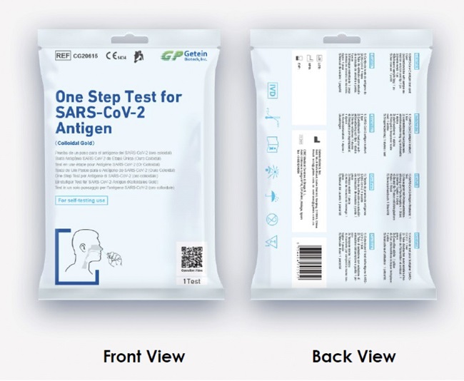 One Step Test For SARS-CoV-2 Antigen
